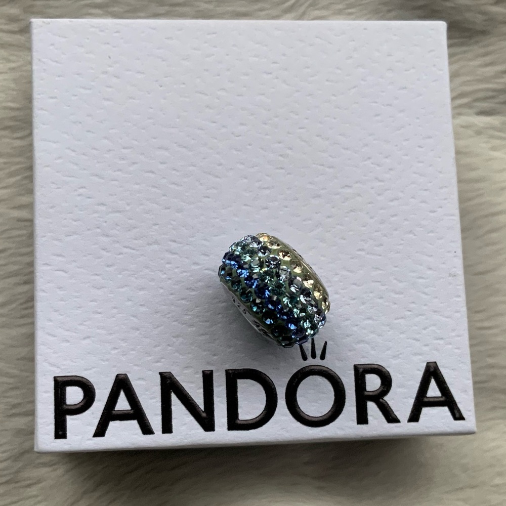 Pandora Pave’ Blue Crystal Gradient Bead - Picture 3 of 10